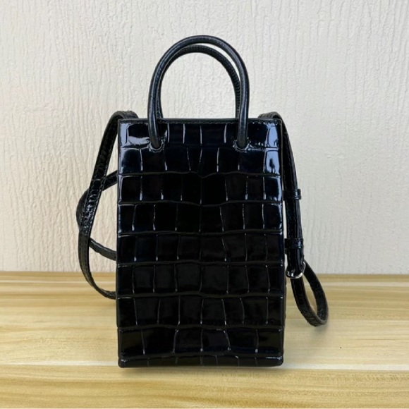 Balenciaga Shopping Phone Holder mini bag
Crocodile Embossed black - Picture 2 of 2